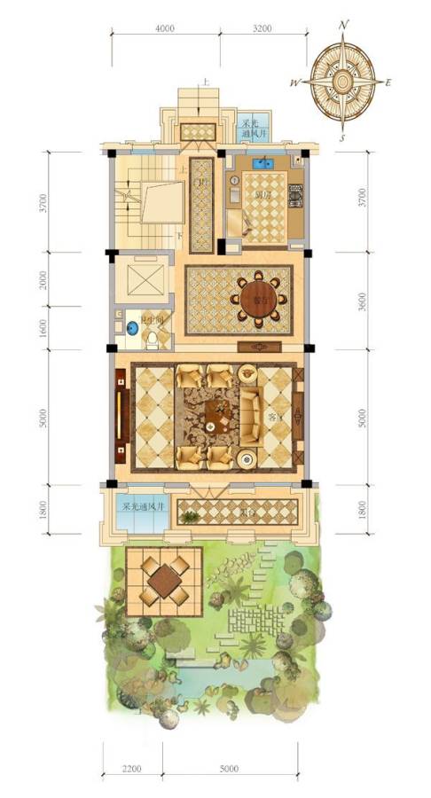 滨江西溪明珠别墅-联排272㎡户型图