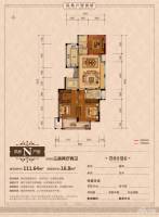 丽江半岛3室2厅2卫111.6㎡户型图