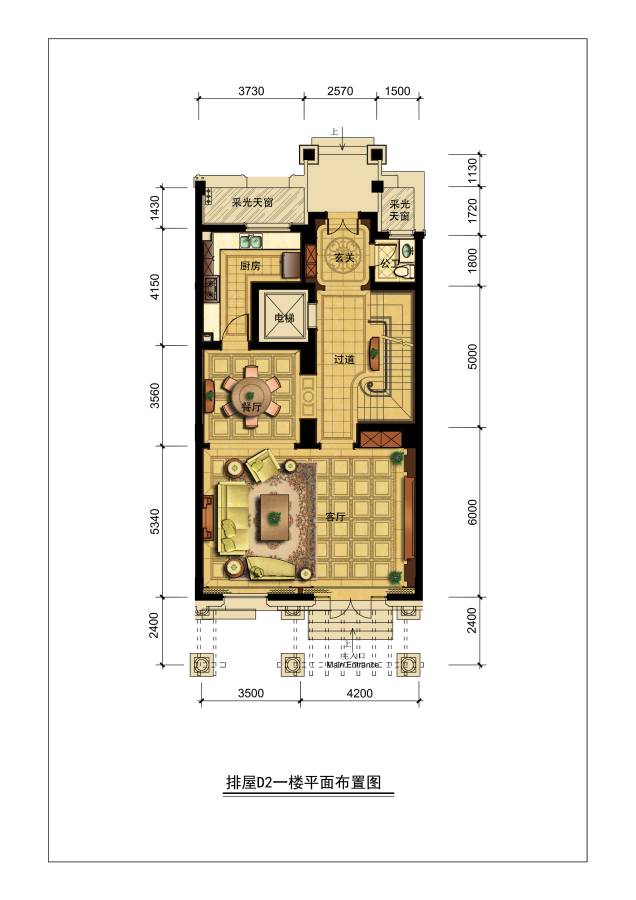 椒江中央花园别墅-联排户型图