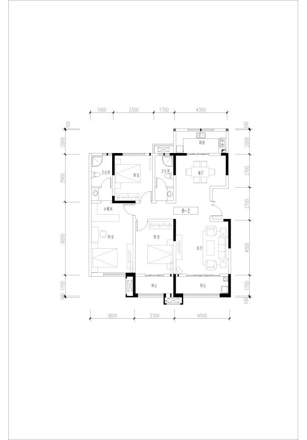 世融嘉轩3室2厅2卫140㎡户型图