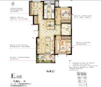 招商海德公学3室2厅1卫92㎡户型图