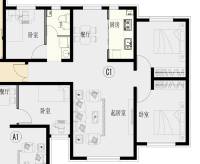 中城国际城3室2厅1卫108㎡户型图