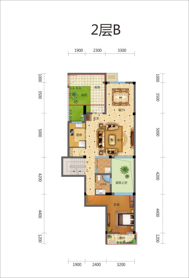 怡景江南别墅-联排176㎡户型图