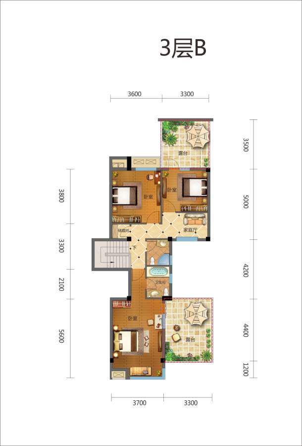 怡景江南别墅-联排176㎡户型图