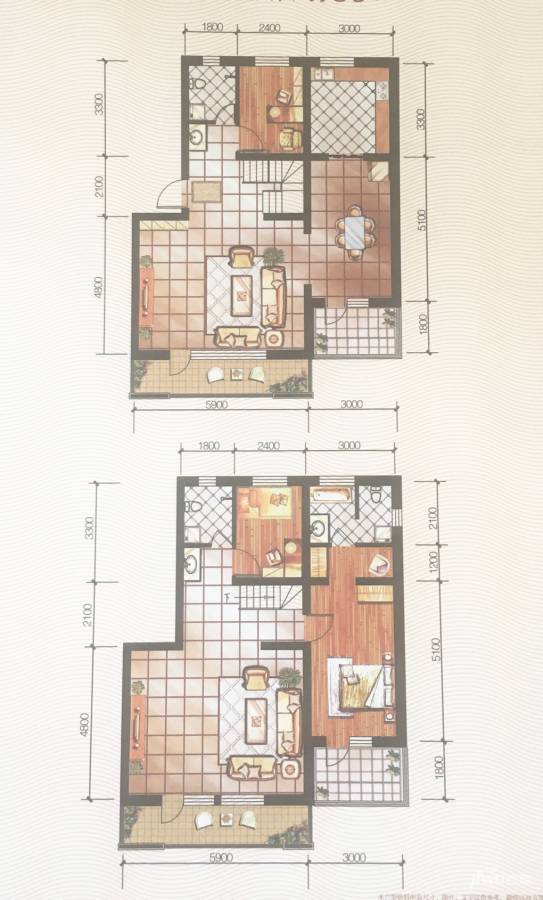 环宇香水湾别墅-复式190㎡户型图