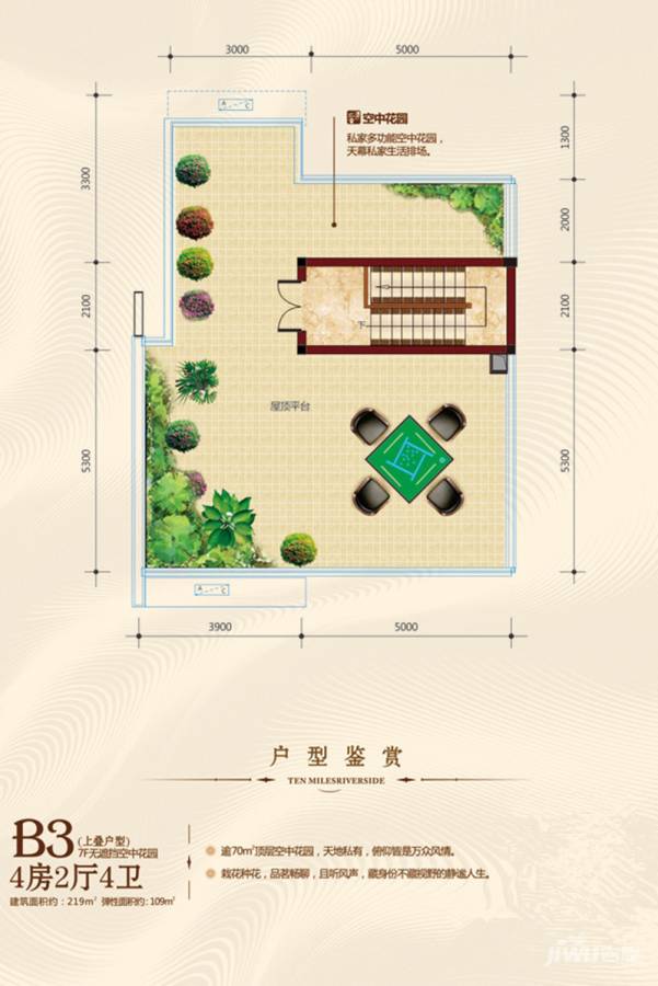 碧桂园十里江湾4室2厅4卫219㎡户型图