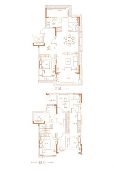 高速时代公馆4室2厅3卫155㎡户型图