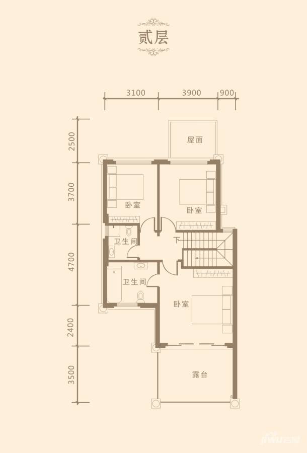 五家渠恒大金碧天下4室2厅4卫256.3㎡户型图