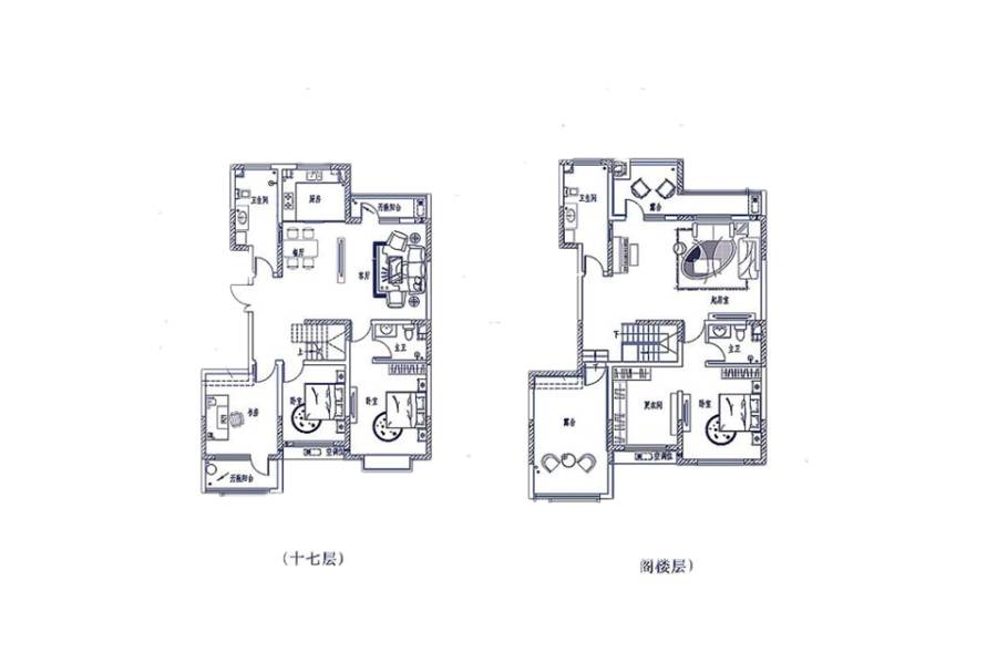理想山4室3厅4卫234㎡户型图