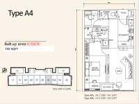 吉隆坡 8Kia Peng 公寓2室2厅2卫69.2㎡户型图