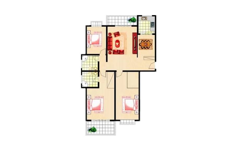 盛德世纪家园3室2厅2卫165㎡户型图