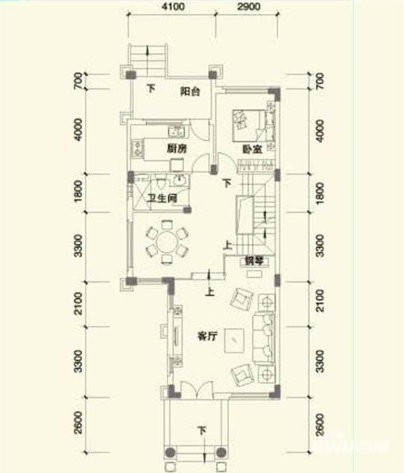 恒大金碧天下6室3厅4卫254㎡户型图