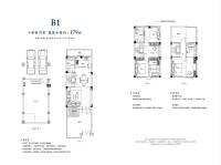 燕回江南院3室3厅4卫179㎡户型图