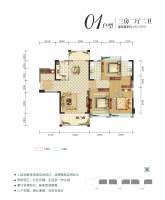 星泽华府3室2厅2卫127㎡户型图