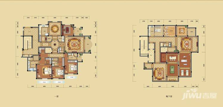 绿城英溪桃源4室2厅4卫275㎡户型图