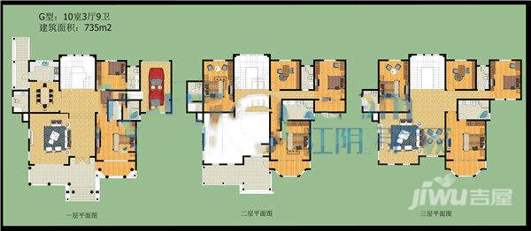 华府名邸别墅-0740㎡户型图