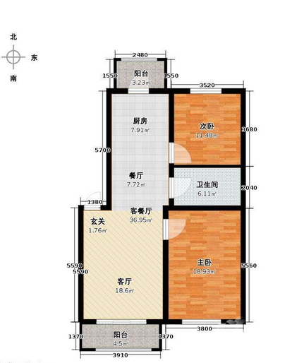 理想育园
                                                            2房1厅1卫
