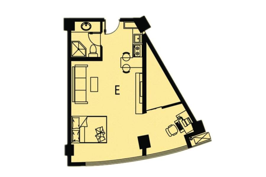 名湾2室2厅1卫65.2㎡户型图