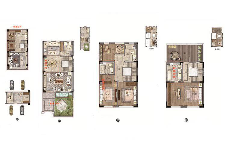 路劲蠡湖院子4室2厅4卫145㎡户型图