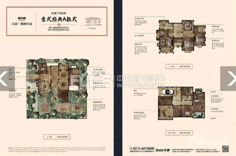 大家橡树庄园别墅-独栋295㎡户型图