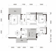 宏新蜜糖小城3室2厅2卫109㎡户型图