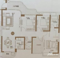 珠水豪庭3室2厅2卫143㎡户型图
