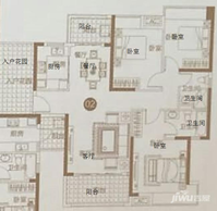 珠水豪庭3室2厅2卫130㎡户型图