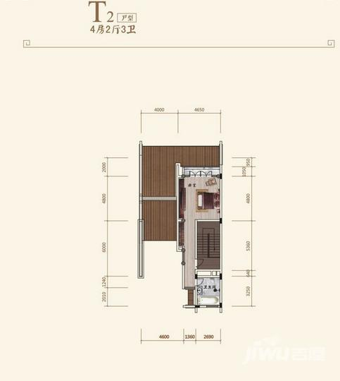 中海汤泉4室2厅3卫户型图