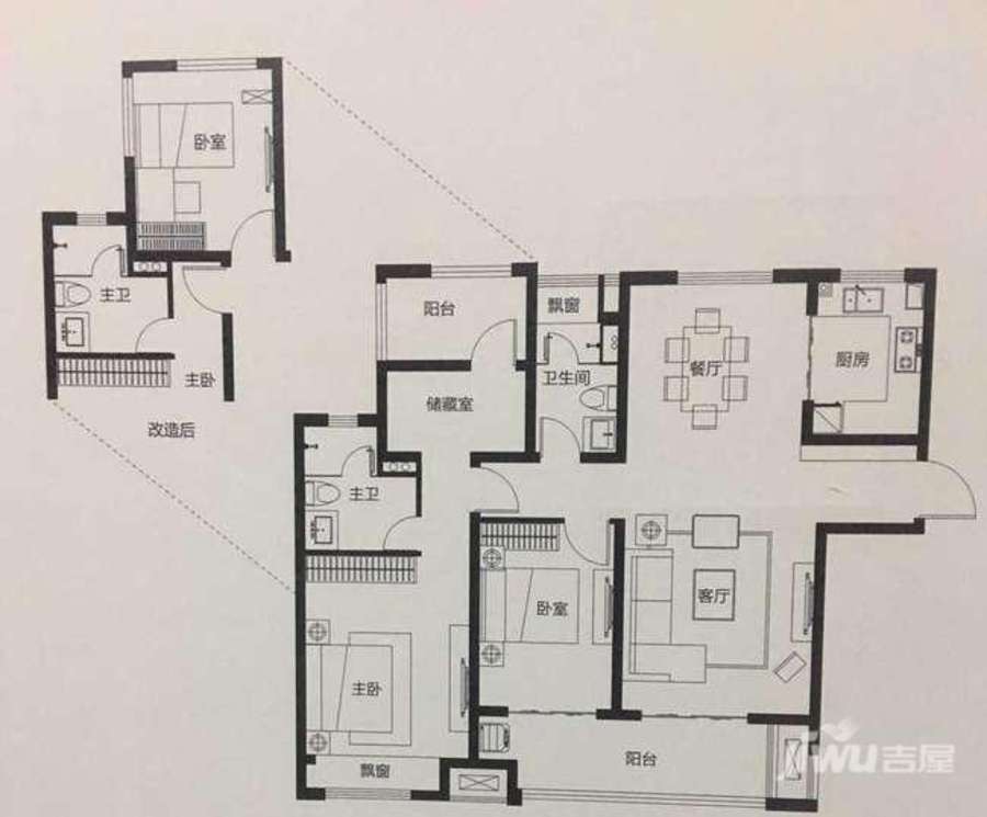 雅居乐兰亭公馆3室2厅2卫120㎡户型图