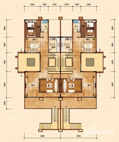 鸿景紫园别墅5室2厅4卫275.6㎡户型图