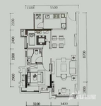 方直东岸2室2厅1卫78.7㎡户型图