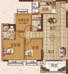 雍翠新城3室2厅2卫92㎡户型图