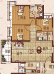 雍翠新城3室2厅2卫89㎡户型图