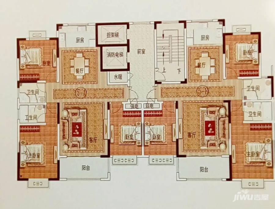 东信公馆3室2厅2卫150.9㎡户型图