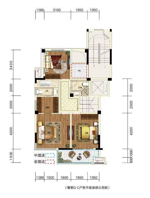 正黄金域合院别墅-0168㎡户型图