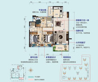 碧桂园滨海城3室2厅2卫111㎡户型图