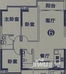 金沙咀国际广场3室2厅1卫119.6㎡户型图
