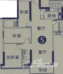 金沙咀国际广场3室2厅1卫105.8㎡户型图