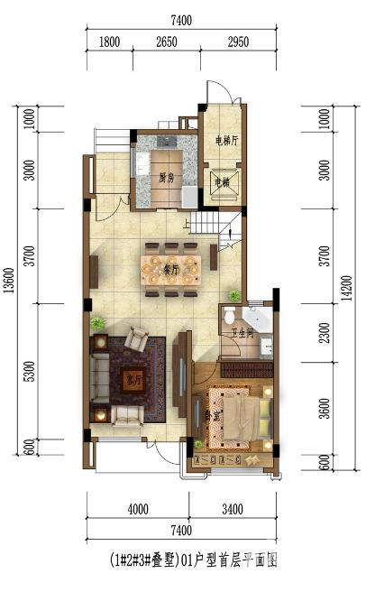 雅居乐御宾府别墅-0154㎡户型图