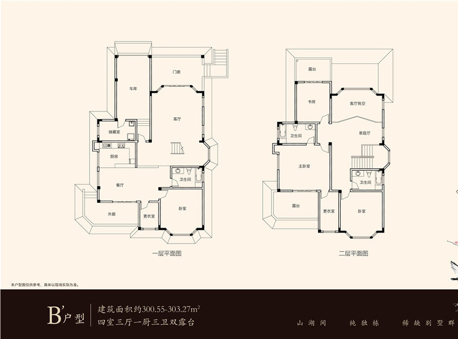 桃花源墅别墅-独栋300.6㎡户型图