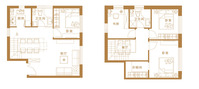 紫金台3室2厅2卫70㎡户型图