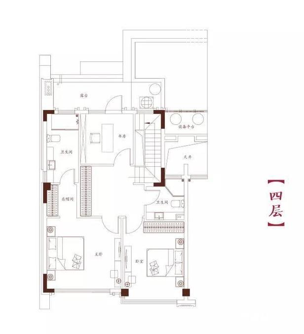 瘦西湖院子4室2厅3卫175㎡户型图