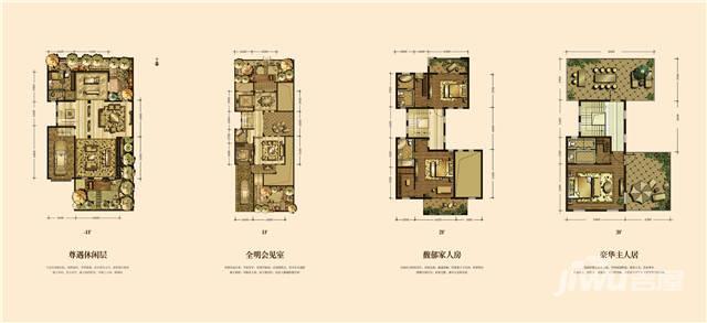 丽彩溪岸庄园4室2厅5卫265㎡户型图