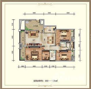 大汉希尔顿3室2厅2卫160㎡户型图